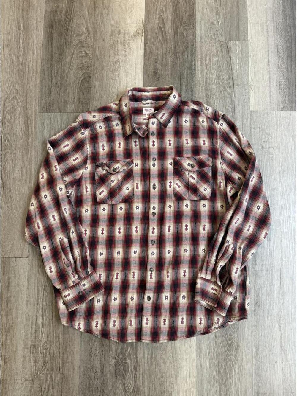 Mossimo Supply Co. red and beige shirt Aztec design size XL